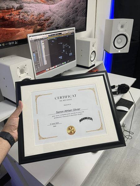 Harmless Studio certificate of completion